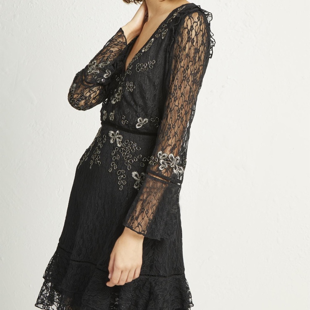 NEW French Connection Women’s Bella Lace Embellished Cocktail Dress Size 0